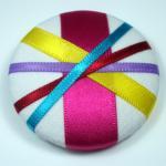 Brooch - Candy Stripes- Made With A Giant Button