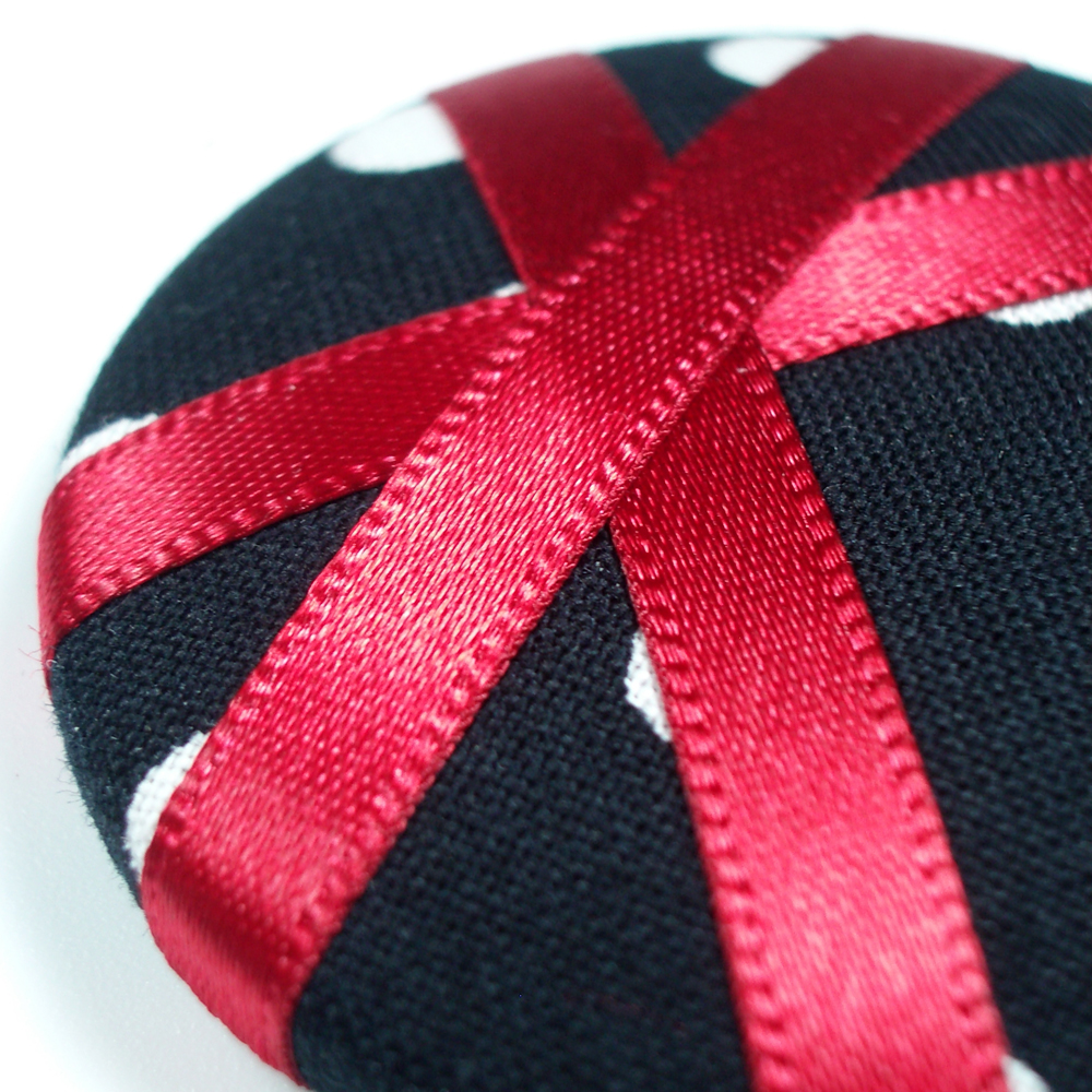 Brooch - Red Polka - Giant Button