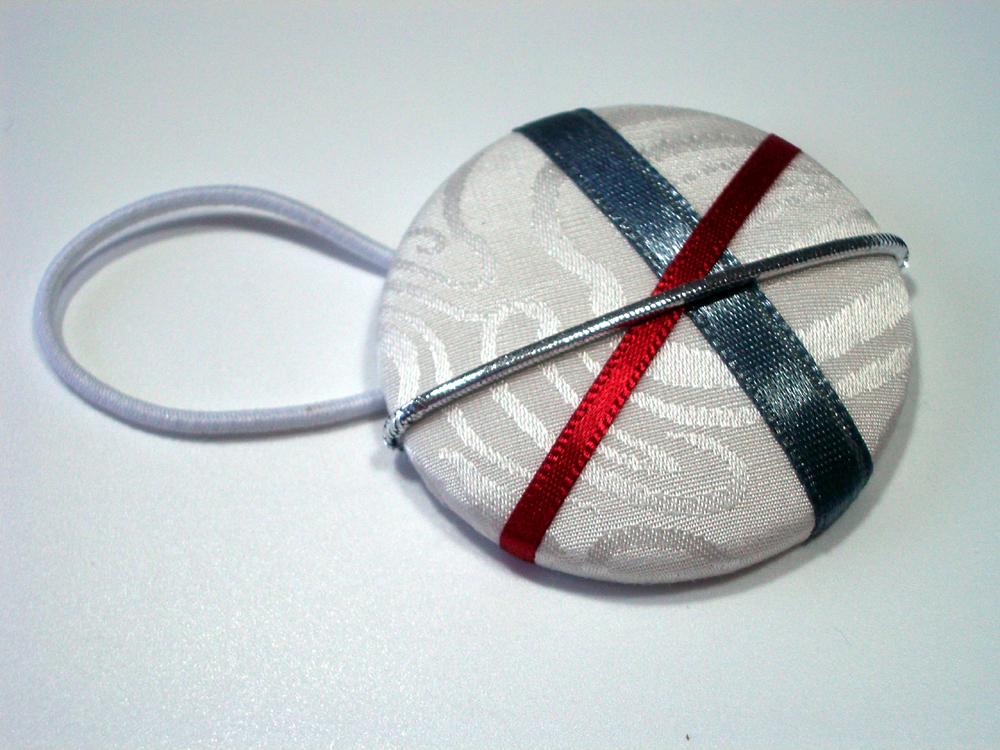 Ponytail Holder - Fire And Ice - Giant Button