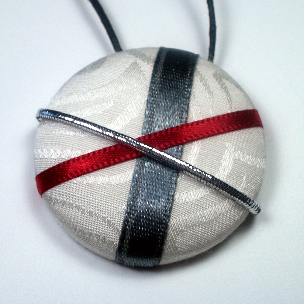 Necklace - Fire And Ice - Extra Large Button Pendant